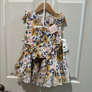 Catherine Malandrino Kids Dress - Floral Yellow and Blue